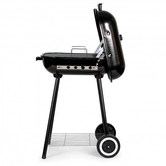 Barbecue de jardin avec couvercle basculant + roues