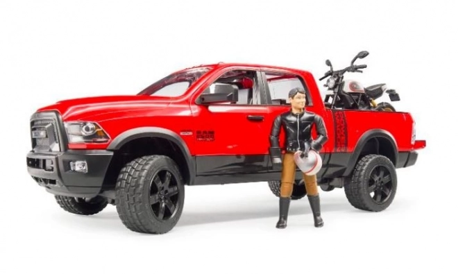 Bruder Voiture Tout-Terrain RAM avec moto
