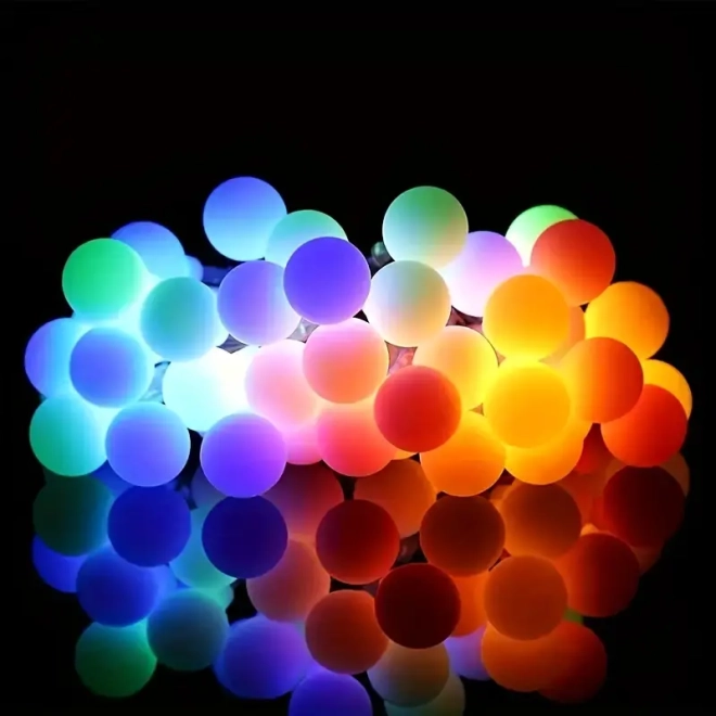 Guirlande de jardin solaire multicolore avec LED