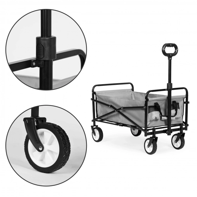 Chariot de jardin pliable MultiGarden gris 48x90 cm