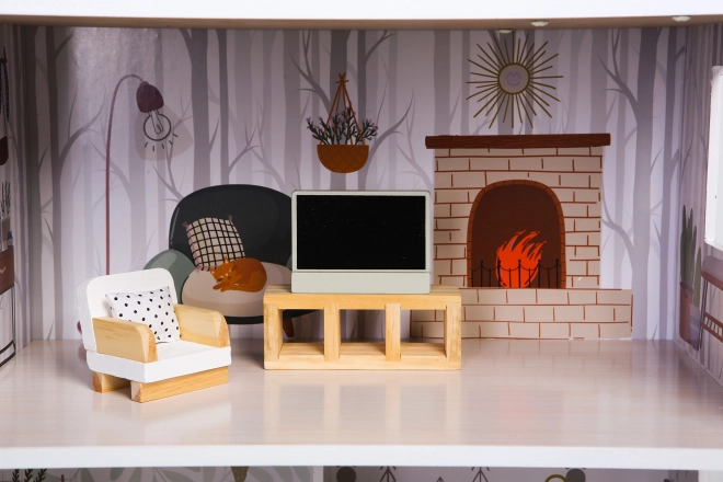 Maison de poupées avec mobilier Résidence Emma ECOTOYS