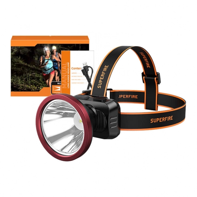 Lampe frontale Supfire HL52 avec chargement USB, 200 lm