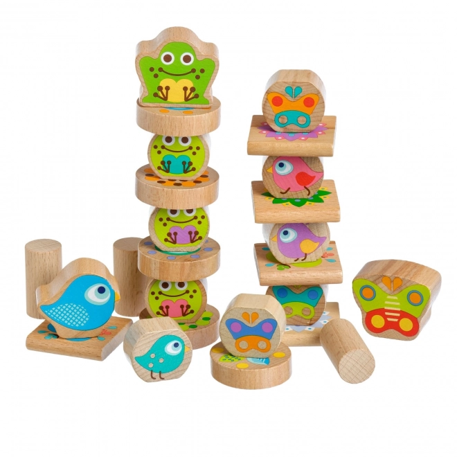 Lucy & Leo Petits amis - jeu d'équilibre en bois avec modèles 33 pièces