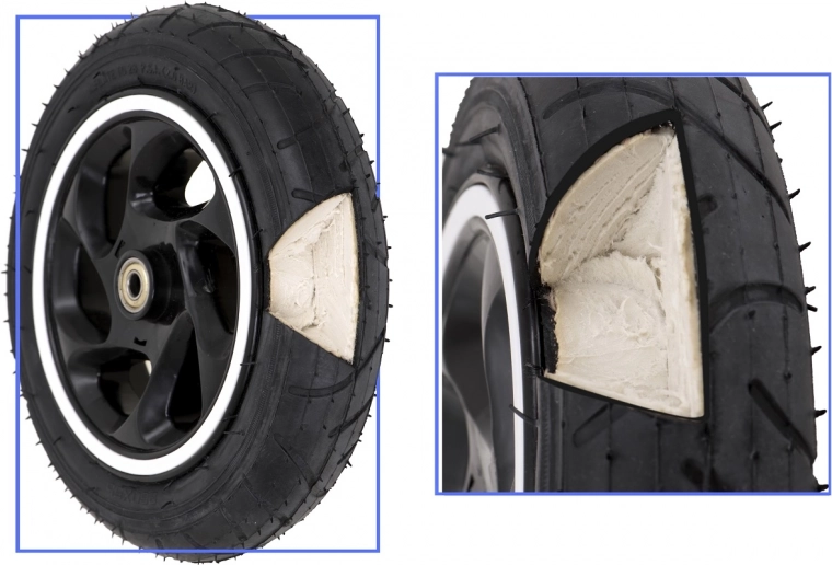 Roues sans chambre à air résistantes aux crevaisons