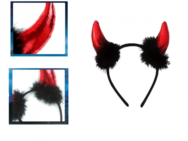 Serre-tête avec cornes de diable pour Halloween