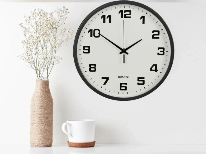 Grande horloge murale silencieuse 25 cm ronde