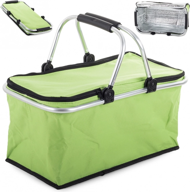 Panier pique-nique pliable thermique – vert