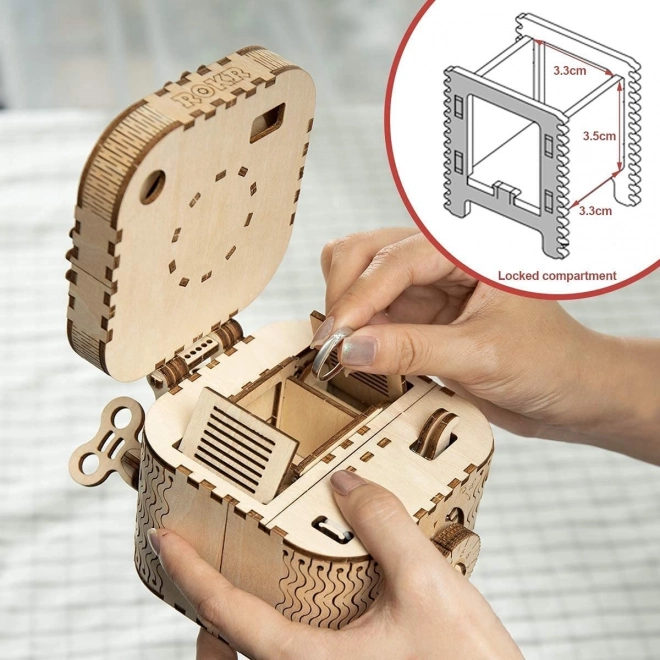 Puzzle mécanique en bois 3D RoboTime Boîte à bijoux