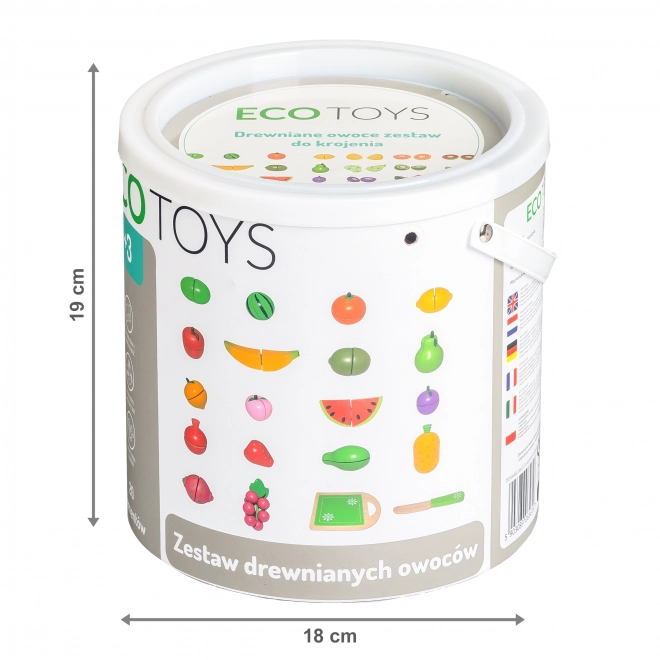 Fruit en bois à découper, 20 pièces ECOTOYS