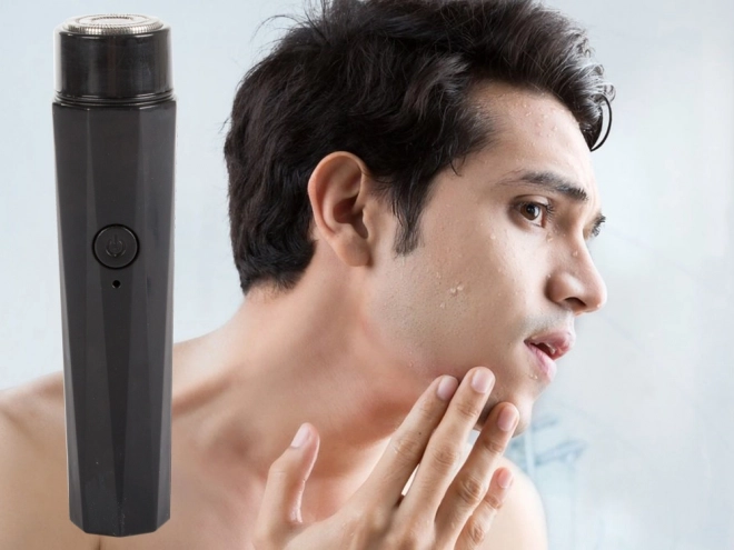 Tondeuse à barbe et poils pour hommes 2 en 1