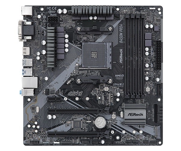 ASRock B450M Pro4 R2.0 AM4 uATX carte mère