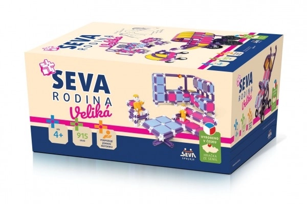 Kit de Construction SEVA FAMILLE Grande plastique 915pcs en boîte 27x38x18cm