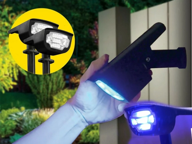 Lanterne de jardin solaire avec éclairage LED coloré