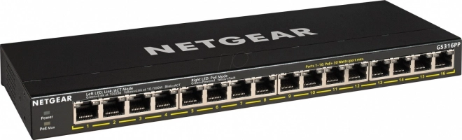 COMMUTATEUR GIGABIT NON GÉRÉ NETGEAR 16 PORTS POE+ AVEC FLEXPOE