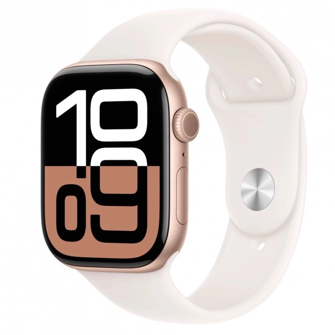 Watch Series 10 GPS 46 mm or rose avec bracelet sport rose