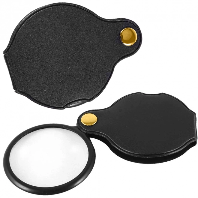 Loupe de poche pliable avec étui en cuir