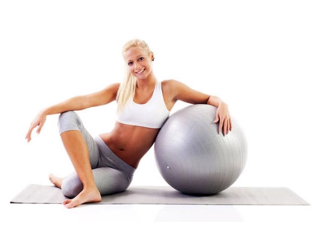 Balle de gymnastique avec pompe