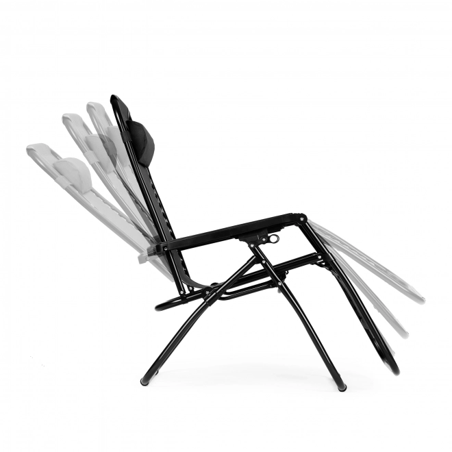 Chaise de jardin avec dossier réglable ZERO GRAVITY ModernHome - noir