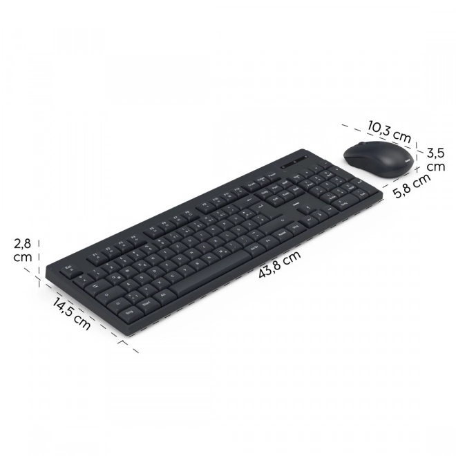Clavier et souris sans fil Hama WKM-100 noir