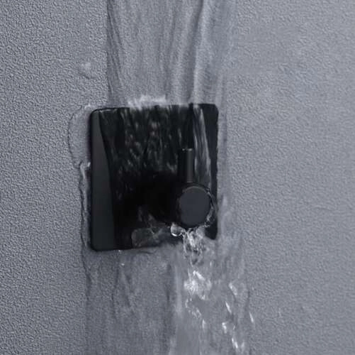 Crochet de salle de bain auto-adhésif loft noir