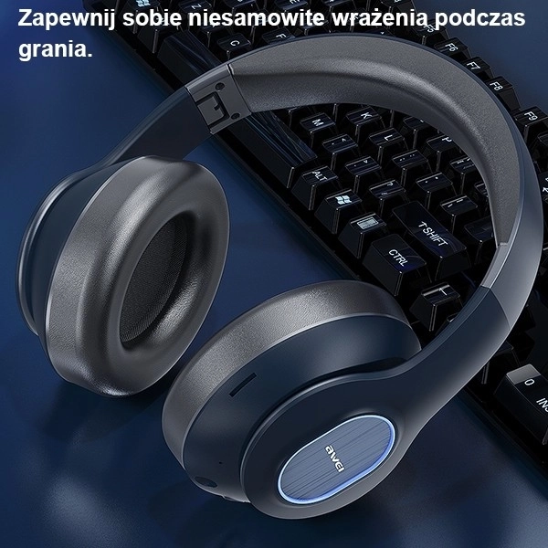 Casque sans fil Awei Bluetooth noir