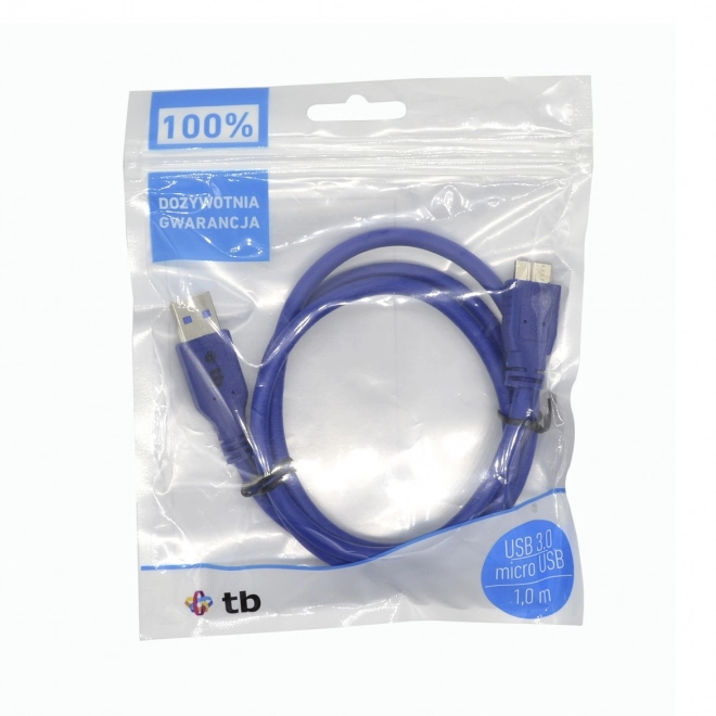 Câble USB 3.0 Micro-B 1 m bleu