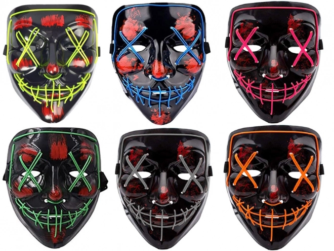Masque LED lumineux fête de nettoyage