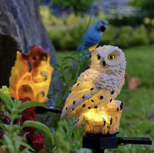 Lampe de jardin solaire - chouette Gardlov 23847