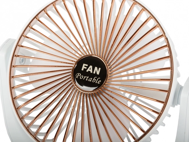 Ventilateur de table sans fil – Blanc-rose