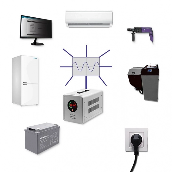 Alimentation de secours Qoltec Pure Sine Wave UPS 1000VA