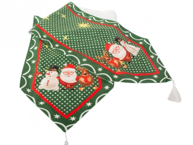 Chemin de table de Noël vert 205x35 cm