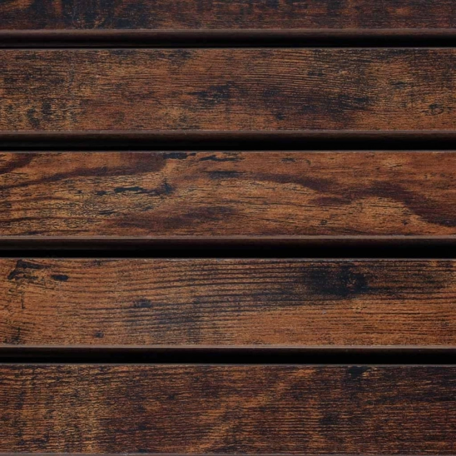 Panier à linge à deux compartiments avec étagère en bois noir Loft