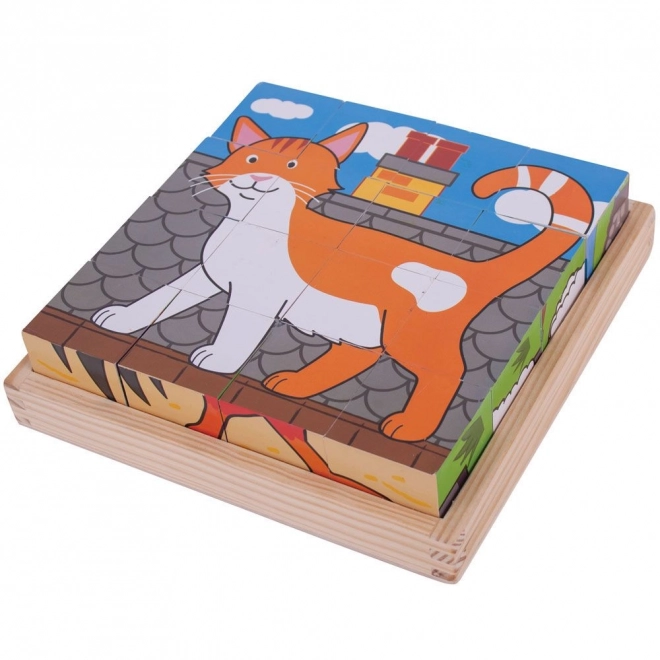 Cubes d'images de la ferme Bigjigs Toys