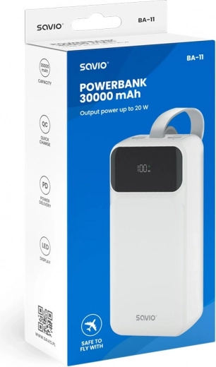Capacité massive de 30000 mAh pour des jours sans prise