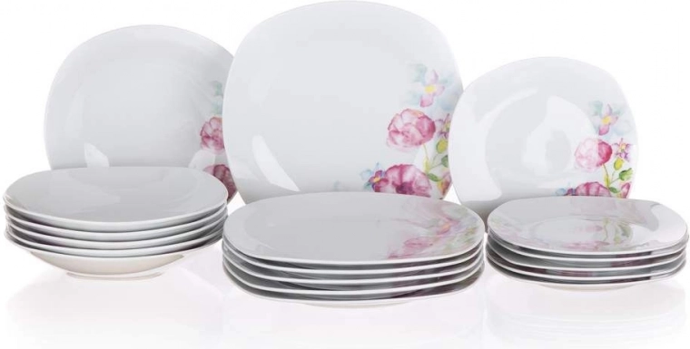Forme moderne et délicat décor floral