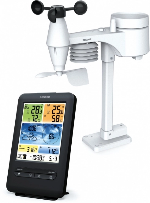 Station météo professionnelle avec capteur WiFi 5 en 1