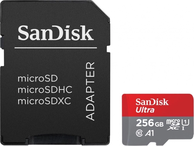 Ultra microSDXC 256GB 150MB/s A1 avec adaptateur SD