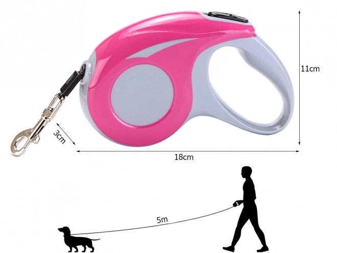 Harnais automatique pour chien avec verrouillage 5 m 15 kg – Blanc-noir
