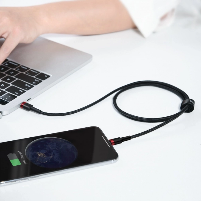 Câble Baseus Cafule USB-C vers Lightning 18W rouge-noir