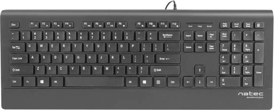 Clavier Natec Barracuda Slim noir USB