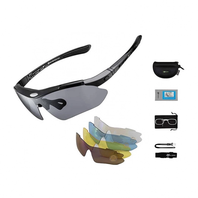 Lunettes cyclistes polarisées Rockbros 10003 (noires)