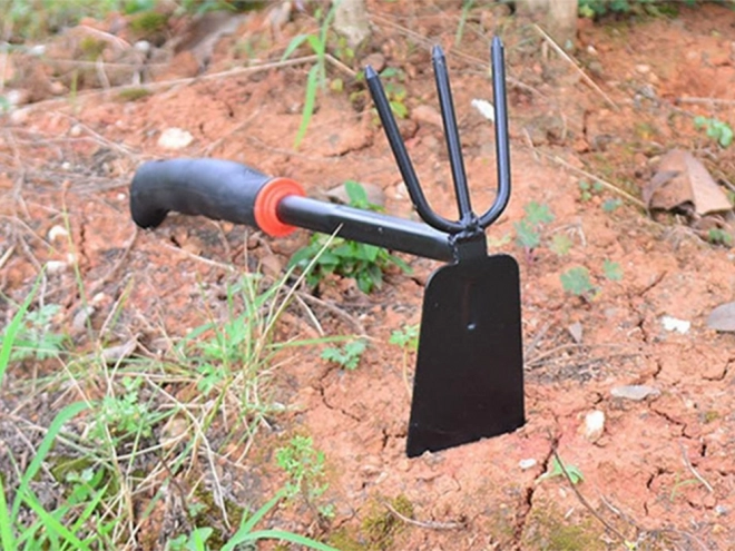 Motyk oboustranné de jardin avec griffe