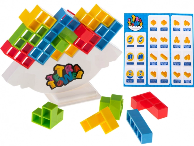 Jeu d'équilibre logique Montessori dans le style Tetris