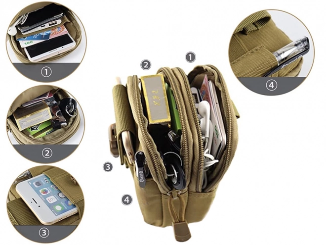 Sac tactique de ceinture - beige