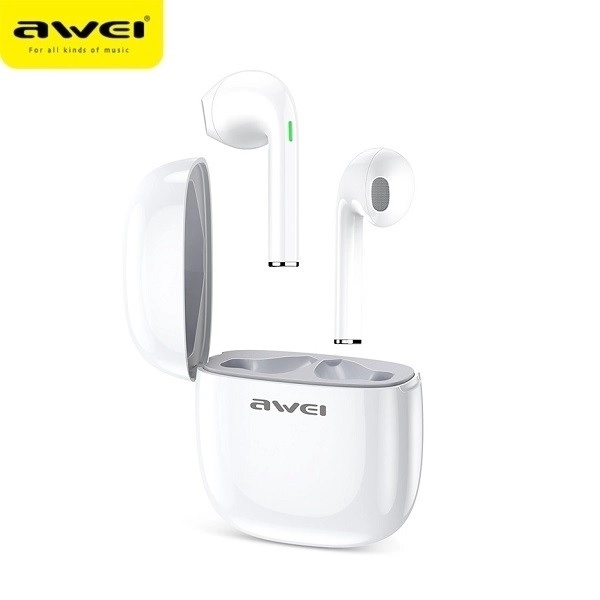 Écouteurs Bluetooth T28 TWS avec station d'accueil blanche