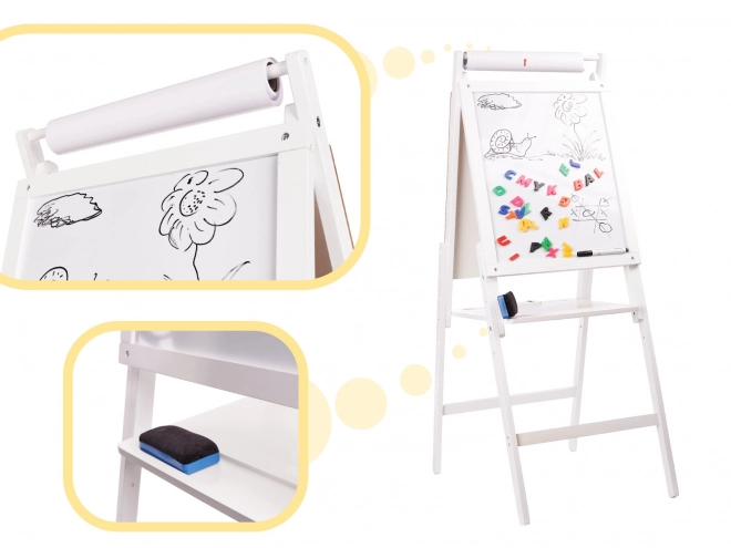 Tableau magnétique en bois blanc grand XXL