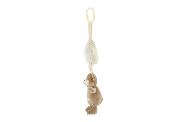 Ours en peluche avec étoile à suspendre sur lit/calandre boîte à musique à remonter 36cm sur carte dans un sac 0+