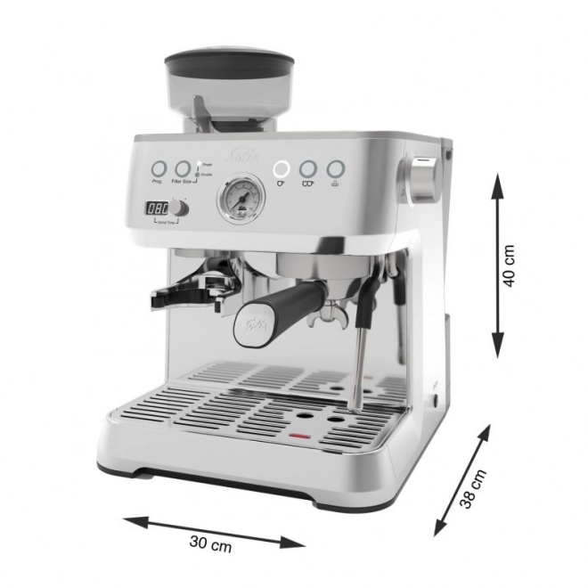 Cafetière Espresso Solis Grind & Infuse Perfetta argenté