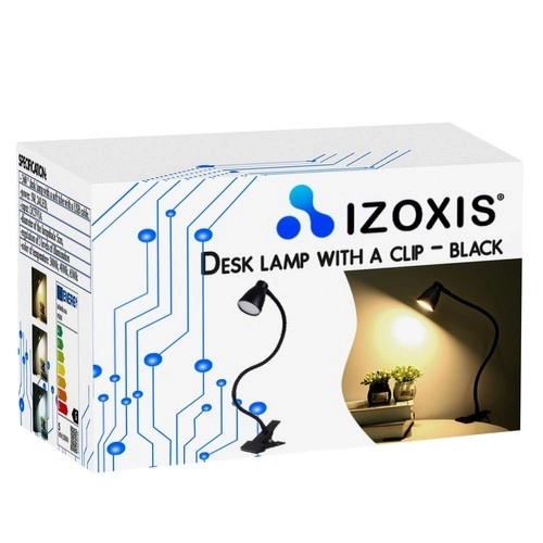 Lampe de table avec pince noire Izoxis
