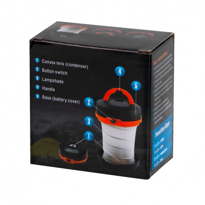 Lampe LED pliante de camping 2 en 1